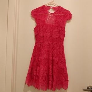 Lace Dress in Magenta